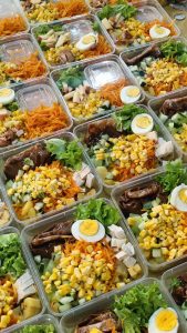 Gado-gado pakai sirup gula aren